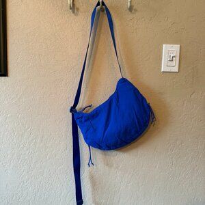 Cobalt Blue Crescent Crossbody Bag